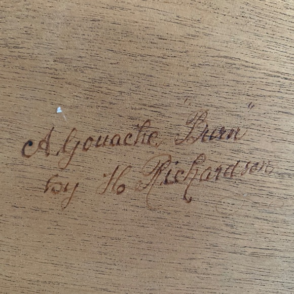 Pokerwork - Woodburning Art Signed - Picture 4 of 4